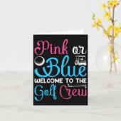 Rosa oder Blau Willkommen bei Golf Crew Gender off Karte (Gelbe Blume)