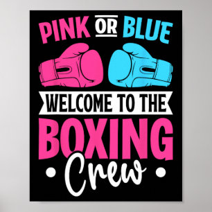 Rosa oder blau Willkommen in der Boxen Crew Neugeb Poster