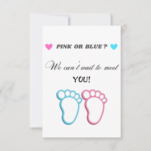 Rosa oder blau, wir können es nicht erwarten, Sie Ankündigung (Vorderseite)