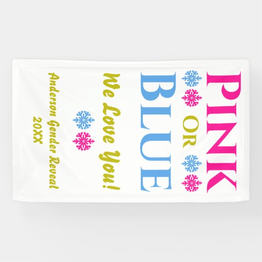 Rosa oder blau, wir Liebe dich! Geschlechtsankündi Banner (Horizontal)
