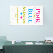 Rosa oder blau, wir Liebe dich! Geschlechtsankündi Banner (Messeveranstaltung)