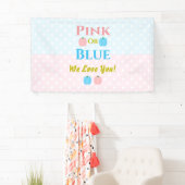 Rosa oder blau, wir Liebe dich! Geschlechtsankündi Banner (Insitu)