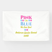 Rosa oder blau, wir Liebe dich! Geschlechtsankündi Banner (Horizontal)