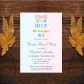 Rosa oder blau, wir Liebe dich! Geschlechtsankündi Einladung