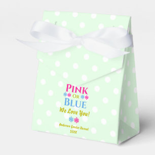 Rosa oder blau, wir Liebe dich! Geschlechtsankündi Geschenkschachtel
