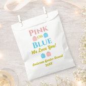 Rosa oder blau, wir Liebe dich! Geschlechtsankündi Geschenktütchen (Ausgeschnitten)