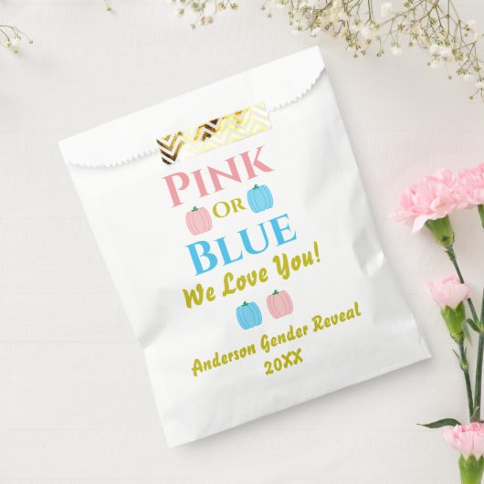 Rosa oder blau, wir Liebe dich! Geschlechtsankündi Geschenktütchen (Versiegelt)