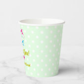 Rosa oder blau, wir Liebe dich! Geschlechtsankündi Pappbecher (Links)