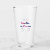 Rosa oder Blau wir Liebe, die Sie Geschlecht Glas (Rückseite)