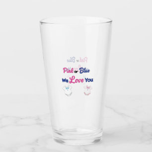 Rosa oder Blau wir Liebe, die Sie Geschlecht Glas