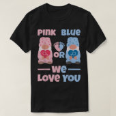 Rosa oder Blau Wir Liebe Ihnen Niedliche Geschlech T-Shirt (Design vorne)