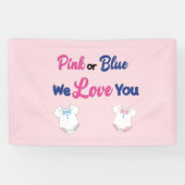 Rosa oder blau Wir Liebe Sie Baby Geschlecht zeige Banner (Horizontal)