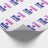Rosa oder Blau wir Liebe Sie Geschenkpapier (Ecke)