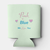 Rosa oder blau Wir Liebe Sie Geschlechtsverkehr ze Dosenkühler (Rückseite)