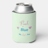 Rosa oder blau Wir Liebe Sie Geschlechtsverkehr ze Dosenkühler (Kanne Rückseite)