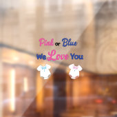 Rosa oder blau Wir Liebe Sie Geschlechtsverkehr ze Fensteraufkleber (Blatt 2)