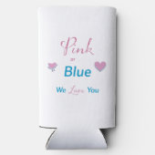 Rosa oder blau Wir Liebe Sie Geschlechtsverkehr ze Selters Dosenkühler (Rückseite)