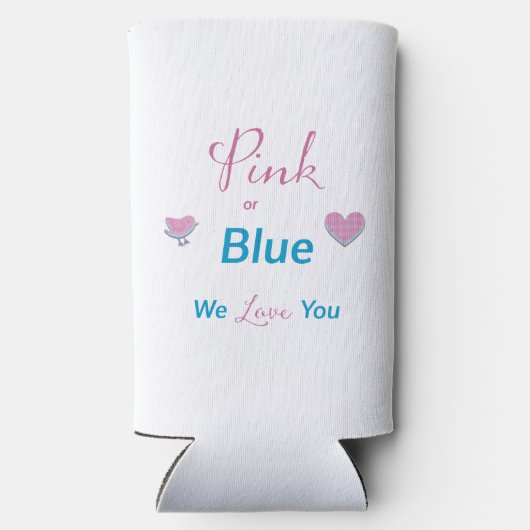 Rosa oder blau Wir Liebe Sie Geschlechtsverkehr ze Selters Dosenkühler (Rückseite)