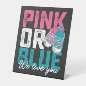 Rosa oder blau Wir Liebe Sie Geschlechtsverkehr ze Sockelschild (Vorderseite)