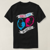 Rosa oder Blau Wir Liebe Sie Jungs oder Mädchen Fa T-Shirt (Design vorne)