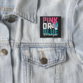 Rosa oder Blau Wir lieben dich Geschlechtsenthüllu Button (Beispiel)