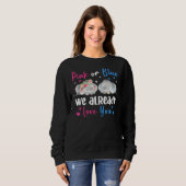 Rosa oder Blau Wir lieben dich schon Shirt Baby El (Vorne ganz)