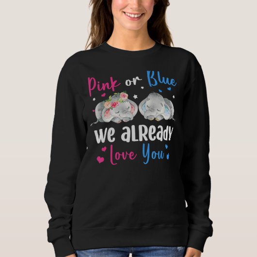 Rosa oder Blau Wir lieben dich schon Shirt Baby El (Vorderseite)