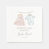 Rosa oder blaue Baby-Kleidung Boho Gender-Offenbar Serviette (Vorderseite)