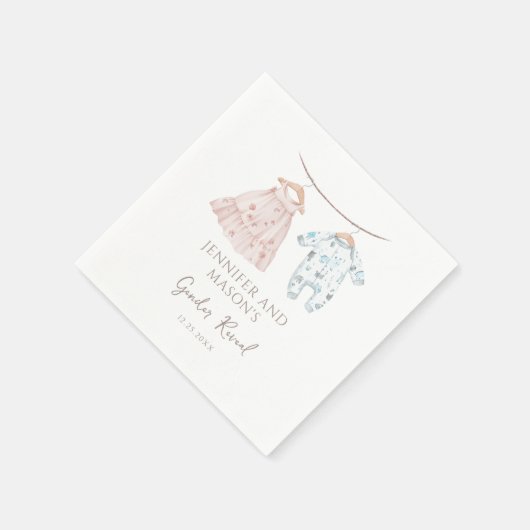 Rosa oder blaue Baby-Kleidung Boho Gender-Offenbar Serviette (Ecke)