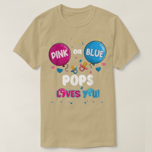 Rosa oder blaue Ballon Pop Lieben Sie Geschlecht z T-Shirt (Design vorne)
