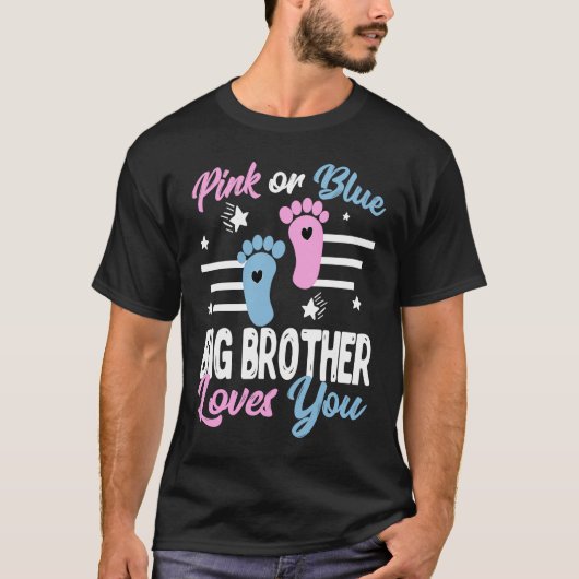 Rosa oder blaue Big Brother Lieben Ihr Geschlecht T-Shirt (Vorderseite)