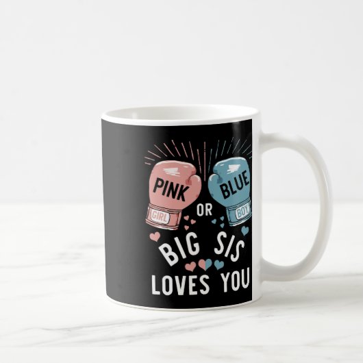 Rosa oder blaue Big Sis Lieben, die Sie Boxing Gen Kaffeetasse (Rechts)