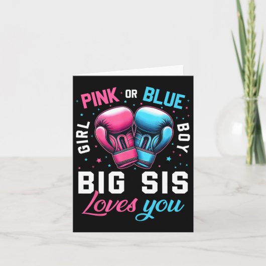 Rosa oder blaue Big Sis Lieben, die Sie Boxing Gen Karte (Vorderseite)