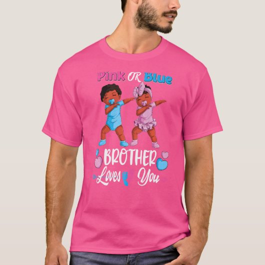 Rosa oder blaue Brüder Lieben Sie Schwarzes Baby G T-Shirt (Vorderseite)