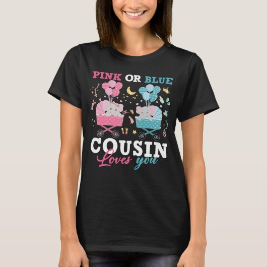 Rosa oder blaue Cousin Lieben Sie Elephant Baby Ge T-Shirt (Vorderseite)