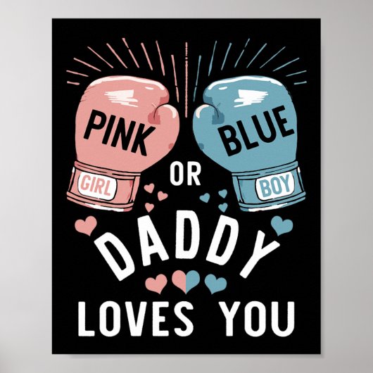 Rosa oder blaue Daddy Lieben, die Sie Boxing Gende Poster (Vorne)