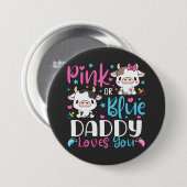 Rosa oder blaue Daddy Lieben, die Sie Kuh Baby Rou Button (Vorne & Hinten)
