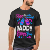 Rosa oder blaue DADDY-Lieben | Geschenke für Elter T-Shirt (Vorderseite)