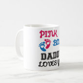 Rosa oder blaue Daddy Lieben Kaffeetasse (Vorderseite Links)