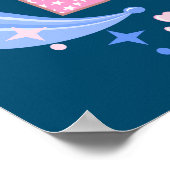 Rosa oder blaue Dadys Lieben Poster (Ecke)