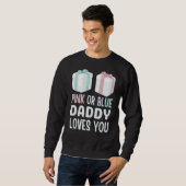 Rosa oder blaue Dadys Lieben Sweatshirt (Vorne ganz)
