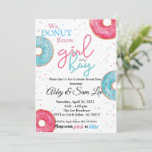 Rosa oder blaue Donut-Geschlechtsverkehr - Einladu Einladung (Stehend Vorderseite)