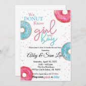 Rosa oder blaue Donut-Geschlechtsverkehr - Einladu Einladung (Vorne/Hinten)