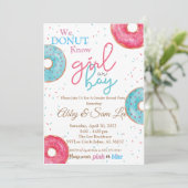 Rosa oder blaue Donut-Geschlechtsverkehr - Einladu Einladung (Stehend Vorderseite)