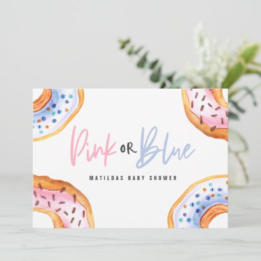 Rosa oder blaue Dusche Ankündigung (Stehend Vorderseite)