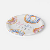 Rosa oder blaue Dusche Pappteller (Schrägansicht)