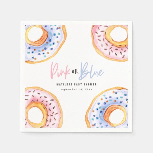 Rosa oder blaue Duschpapiertafel Serviette (Vorderseite)