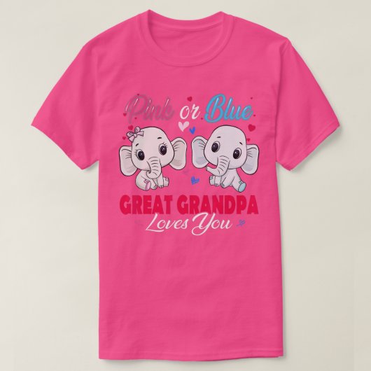 Rosa oder blaue Elefanten Große Opa-Lieben, die du T-Shirt (Design vorne)