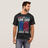 Rosa oder blaue Gam-Lieben Sie Geschlecht zeigen B T-Shirt (Vorne ganz)