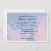 Rosa oder blaue Gefärbte Krawatte Einladung (Rückseite)